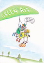 Cartoon: green air (small) by Petra Kaster tagged urlaub,flugreisen,preisdumping,billigflüge,fllugzeuge,bordpersonal,dienstleistungsgewerbe