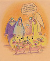 Cartoon: künstliche befruchtung (small) by Petra Kaster tagged weihnachten christentum maria jesus heilige familie befruchtung in vitro vertilisation reprogenesis geburt kinder kinderwunsch verkündigung