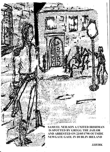 Cartoon: Captured (medium) by jjjerk tagged samuel,neilson,1798,united,irishman,irish,cartoon,caricature,gregg,famous,people,dublin,ireland
