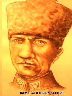 Cartoon: Kamal Ataturk (medium) by jjjerk tagged turkey,kamel,ataturk,cartoon,caricature,army,officer,statesman