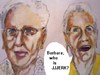 Cartoon: BARBARA and Agnes (small) by jjjerk tagged barbara agnes yellow art coolock library group cartoon caricature artists painters