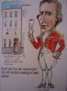 Cartoon: Henry Gratten (small) by jjjerk tagged henry gratten irish politician dublin cartoon caricature 1798 rebellion ireland red scroll house saint stephens green claims rights parliamont