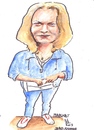 Cartoon: Margaret (small) by jjjerk tagged margaret cartoon caricature famous painter irish ireland blue blonde bag keys runners pink