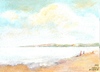 Cartoon: Seascape (small) by jjjerk tagged seascape,seashore,clouds,sky,beach,sand