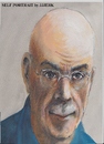 Cartoon: Self portrait (small) by jjjerk tagged glasses,cartoon,caricature,portrait,mustache,blue