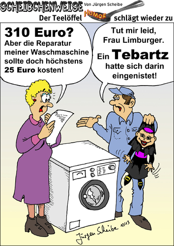 Cartoon: Scheibchenweise (medium) by Scheibe tagged tebartz,bischof,skandal,limburg,bischofsresidenz,van,elst