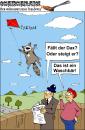 Cartoon: Fällt der DAX? (small) by Scheibe tagged dax,aktienkurs,krise,börse,waschbär