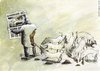 Cartoon: journalism (small) by oguz demir tagged man bite dog