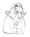 Cartoon: Benedikt XVI. (small) by Hoppmann tagged pope,benedikt