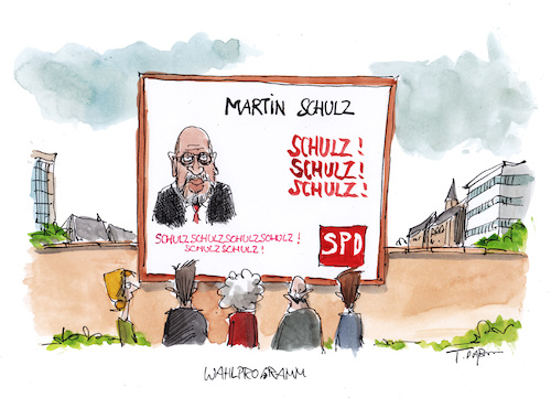 Cartoon: martin schulz (medium) by plassmann tagged spd,martinschulz,kanzlerkandidat,wahlen,koalition