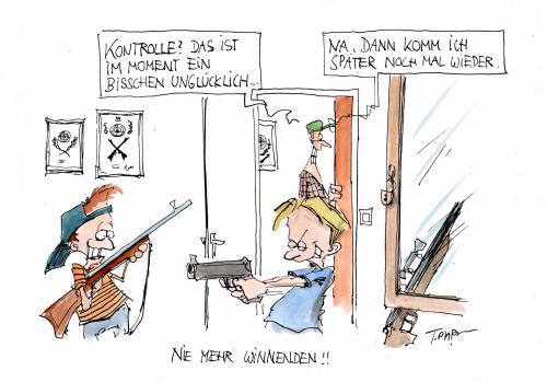 Cartoon: nie mehr winnenden (medium) by plassmann tagged weapons,kids