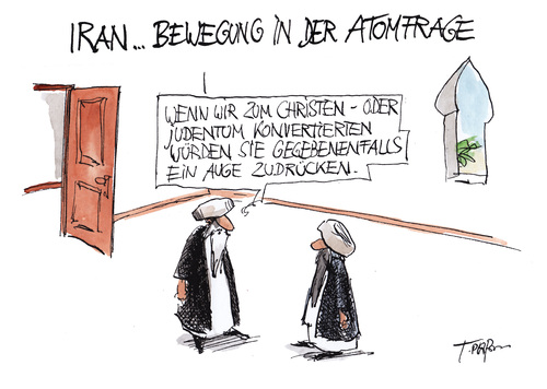 Cartoon: no title (medium) by plassmann tagged iran,atom