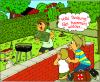 Cartoon: Grillen ist Männersache (small) by MiS09 tagged grillen,garten,freizeit,unfallgefahr,männersache