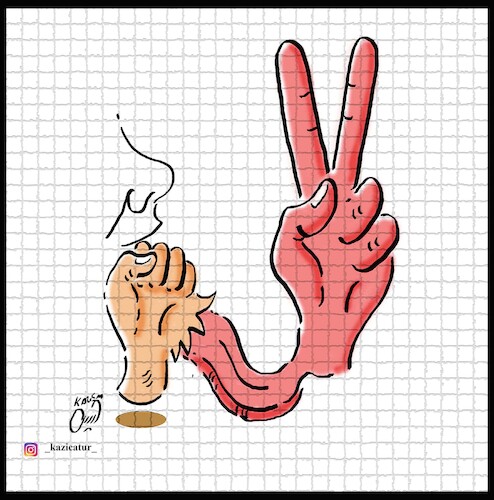 Cartoon: body language (medium) by Hossein Kazem tagged body,language
