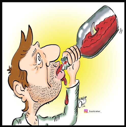 Cartoon: drink (medium) by Hossein Kazem tagged drink