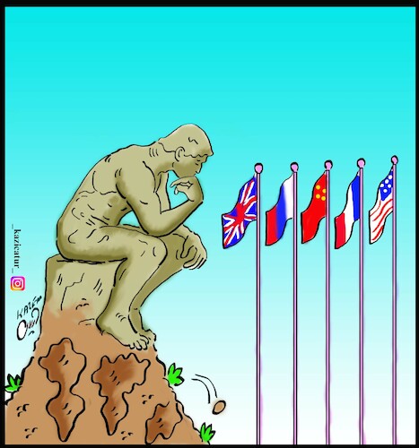 Cartoon: five plus thinking (medium) by Hossein Kazem tagged five,plus,thinking