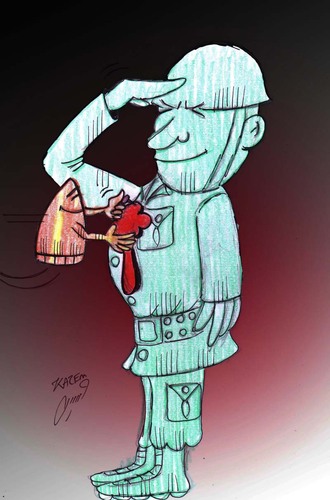 Cartoon: Medal of honor (medium) by Hossein Kazem tagged medal,of,honor