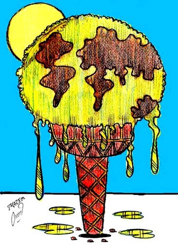 Cartoon: melt (medium) by Hossein Kazem tagged melt