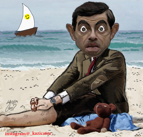 Cartoon: Mr. Bean (medium) by Hossein Kazem tagged mr,bean