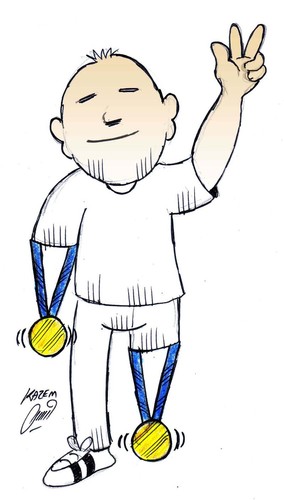 Cartoon: paralympic (medium) by Hossein Kazem tagged paralympic