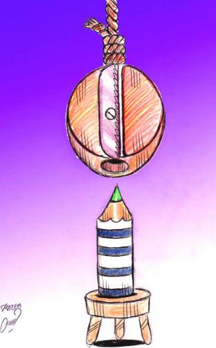 Cartoon: pencil (medium) by Hossein Kazem tagged pencil