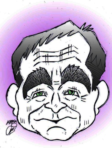 Cartoon: Robin Williams dead (medium) by Hossein Kazem tagged robin,williams,dead