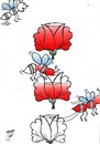 Cartoon: bee (small) by Hossein Kazem tagged bee