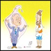 Cartoon: biden and condom (small) by Hossein Kazem tagged biden,condom,taliban