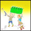 Cartoon: children in war (small) by Hossein Kazem tagged children,in,war