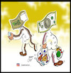 Cartoon: dollar (small) by Hossein Kazem tagged math2022