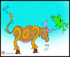 Cartoon: happy new year 2021 (small) by Hossein Kazem tagged 2021,cow,health,happy,new,year