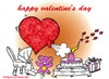 Cartoon: happy valentine (small) by Hossein Kazem tagged happy,valentine