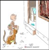 Cartoon: poor and cat (small) by Hossein Kazem tagged poor