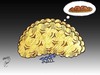Cartoon: think for food (small) by Hossein Kazem tagged think for food