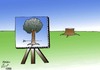 Cartoon: tree (small) by Hossein Kazem tagged tree