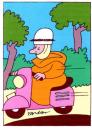 Cartoon: The Monk (small) by Dave Parker tagged monk religion vespa