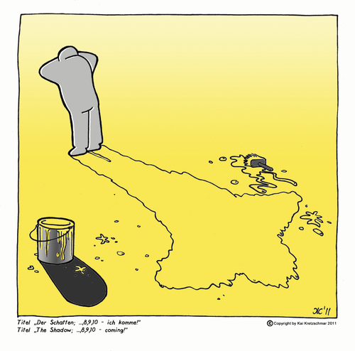 Cartoon: ...8 - 9 -10 - ich komme! (medium) by kunstkai tagged schatten,kunstkai,versteckspiel,gelb,verstecken,versteck,farbe