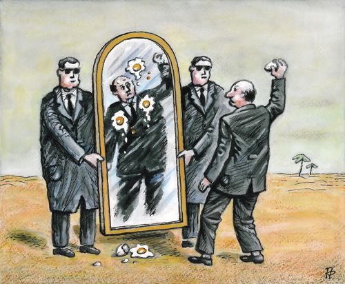 Cartoon: politician (medium) by penapai tagged mirror,politician,mirror,politician