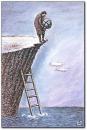 Cartoon: suicide (small) by penapai tagged staircase,
