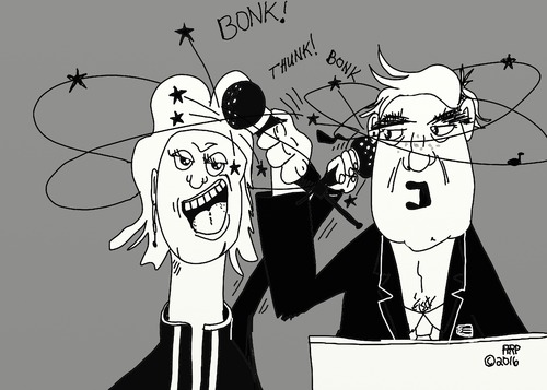 Cartoon: BONKERS (medium) by tonyp tagged arp,thunk,presendent,election,usa