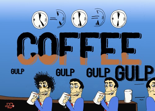 Cartoon: Coffee time (medium) by tonyp tagged arp,coffee,time,break,buzz