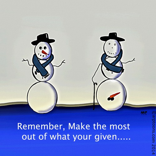 Cartoon: Do the most with what your given (medium) by tonyp tagged arptoons,snowman,snow,arp