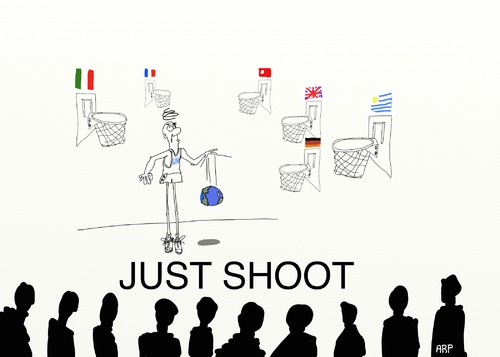 Cartoon: JUST SHOOT (medium) by tonyp tagged arp,shoot,just,arptoons