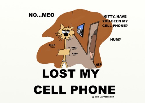 Cartoon: Lost cell phone (medium) by tonyp tagged arptoons,phone,cell,lost,arp