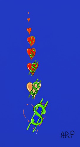 Cartoon: Love costs! (medium) by tonyp tagged arp,love,heart,cost,tonyp,arptoons