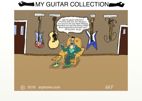Cartoon: My Guitar Collection (medium) by tonyp tagged arp,guitar,music,collection