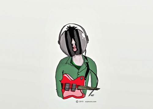 Cartoon: Nice HeadPhones (medium) by tonyp tagged arptoons,music,speakers,headphones,arp