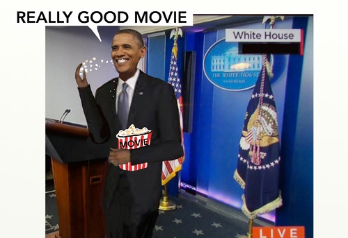 Cartoon: Obama cracking fun at Movie (medium) by tonyp tagged arp,kim,movie,obama,arptoons