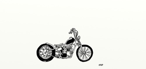 Cartoon: OLD Bike (medium) by tonyp tagged harley,arp,arptoons,bike
