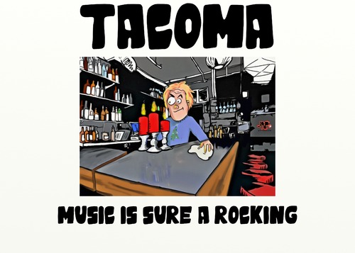 Cartoon: TACOMA MUSIC SCENE (medium) by tonyp tagged scene,tacoma,music,arp